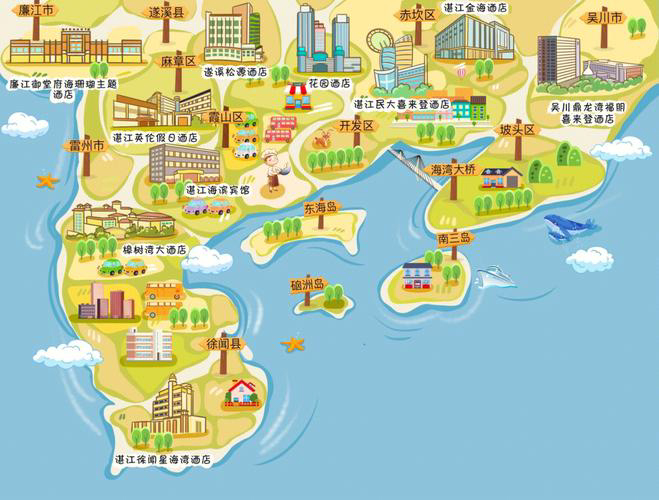 东港手绘地图旅游的艺术指南